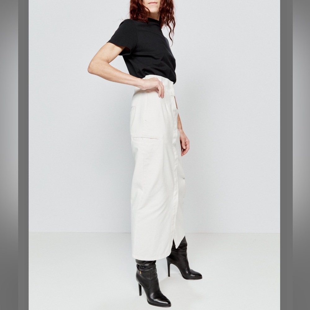NWT Raey white cotton denim pencil skirt